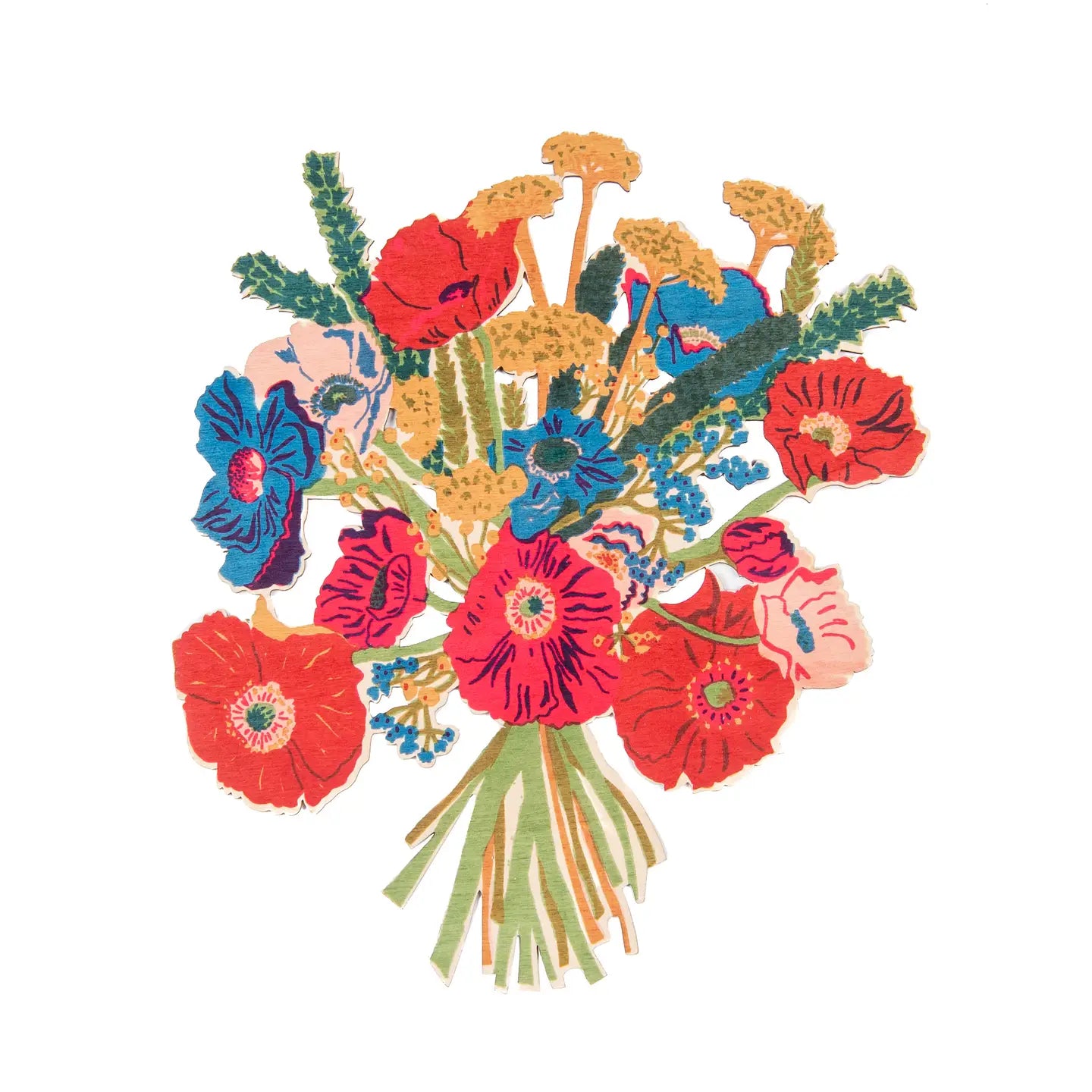 Poppy Bouquet Wreath