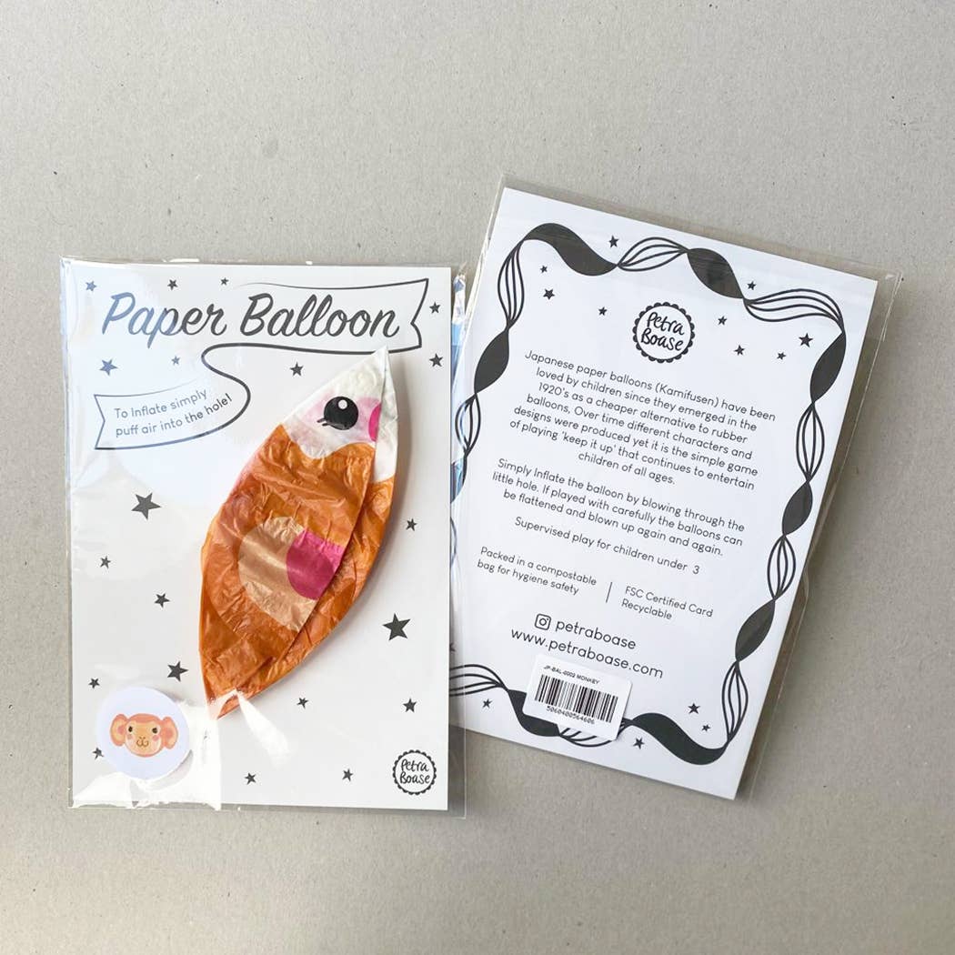 Japanese Paper Balloon - Pack of 6 - Monkey