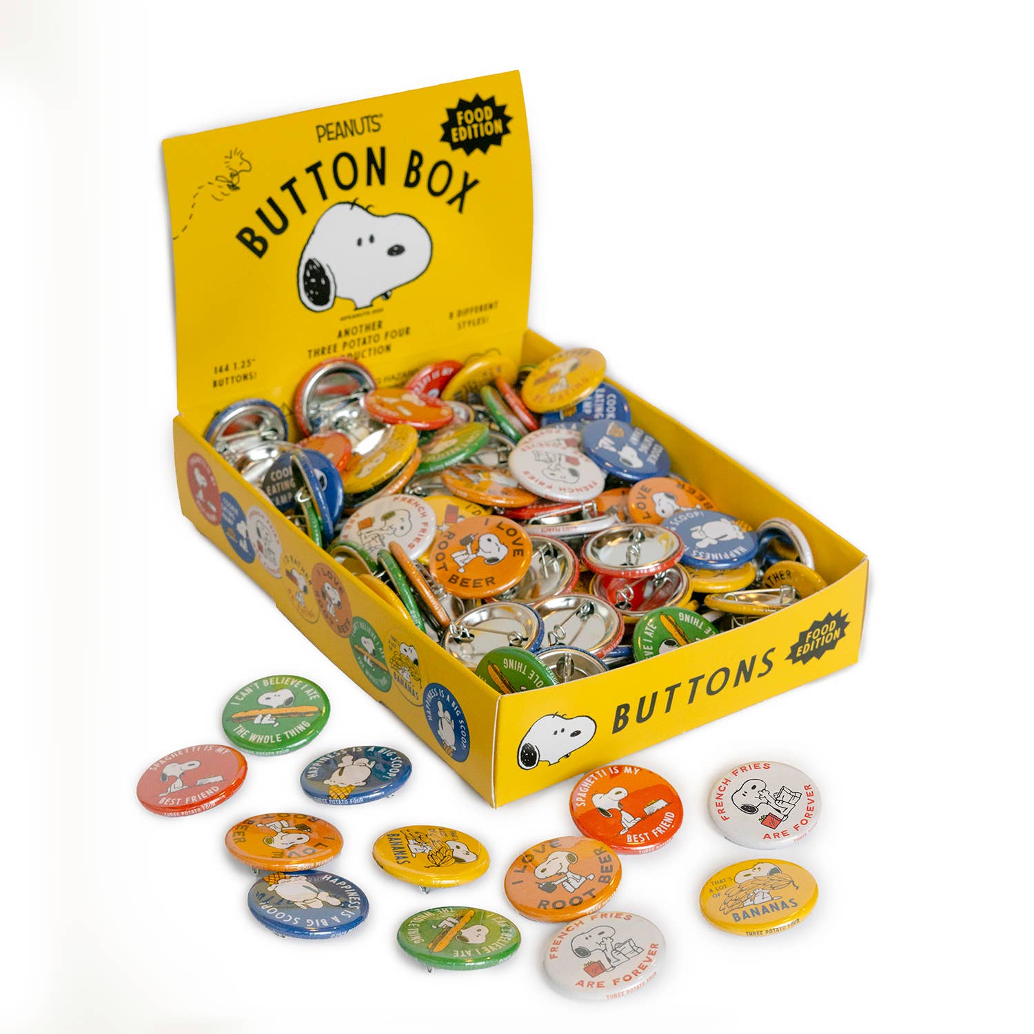 3P4 x Peanuts® - Snoopy Button Box (Food Edition)