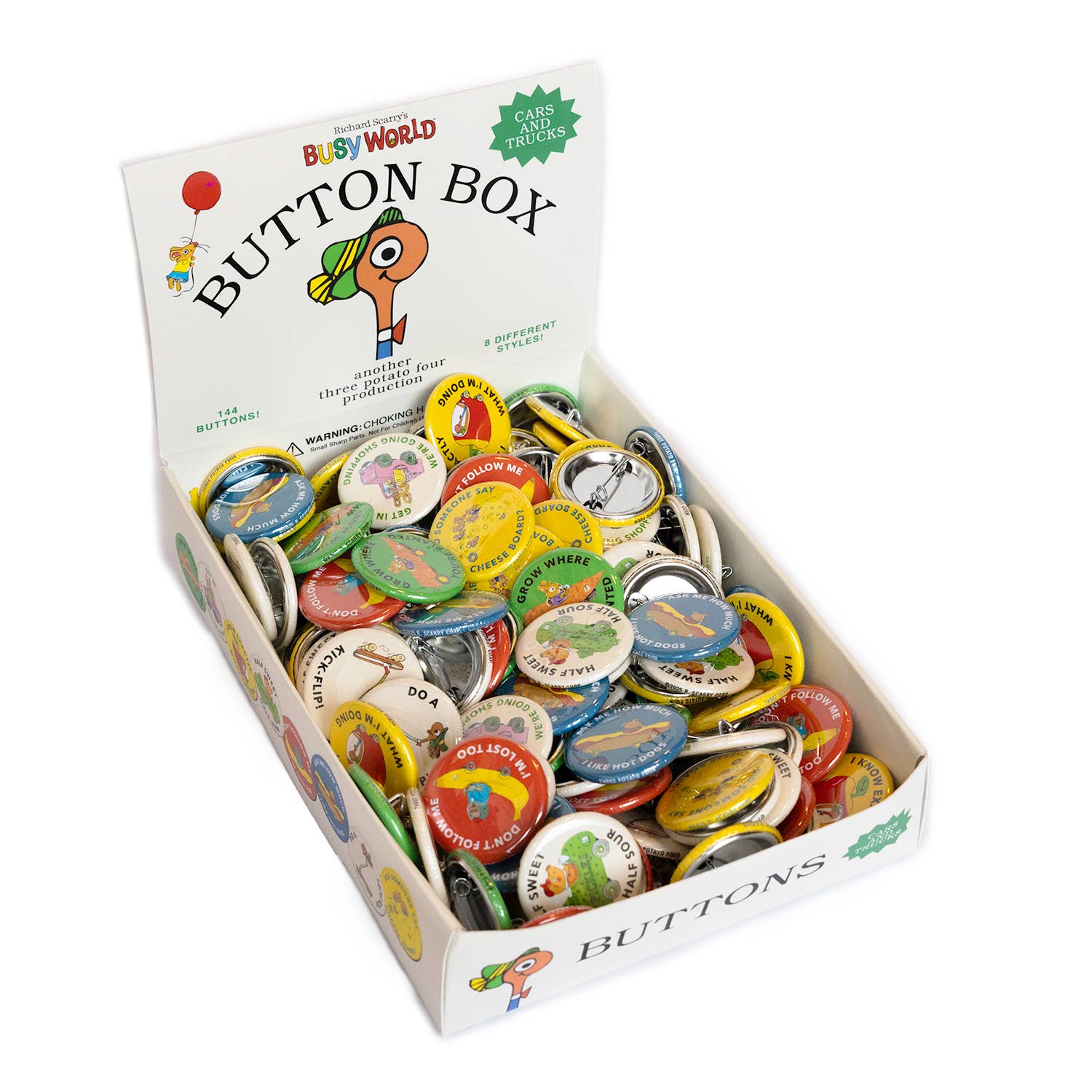 3P4 x Richard Scarry® - Button Box (Cars and Trucks)
